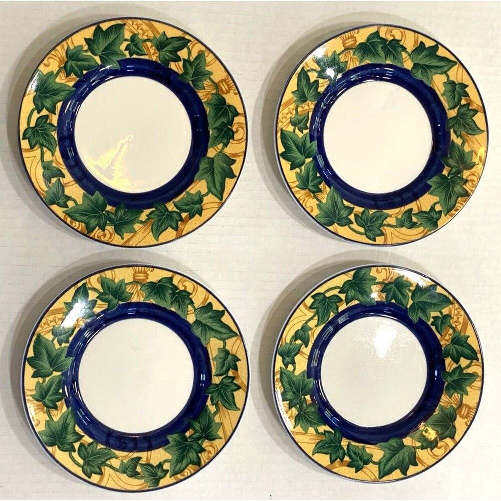Casual Victoria Beale YVES 9034 Ivy Leaf set of 4 cup saucer 6 1/4" Thanksgiving